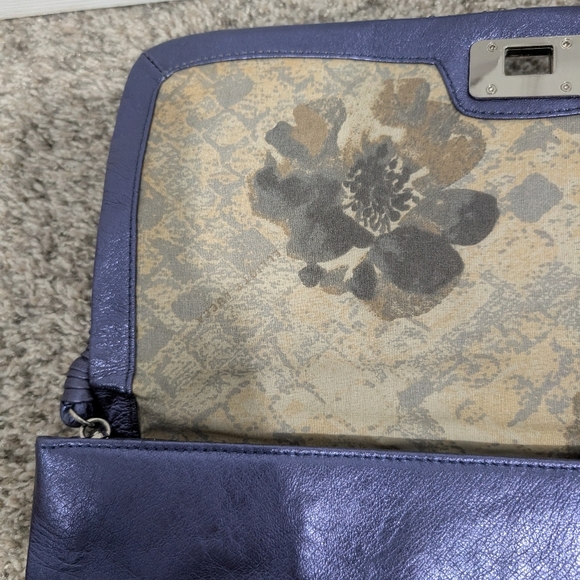 Elliott Lucca Blue and Taupe Shoulder/Crossbody Bag - Picture 9 of 14
